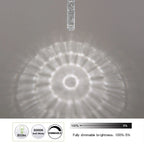 Suspension à une lumière en cristal à bulles, luminaire suspendu pour cuisine