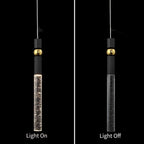 Suspension à une lumière en cristal à bulles, luminaire suspendu pour cuisine