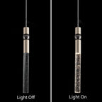 Suspension à une lumière en cristal à bulles, luminaire suspendu pour cuisine