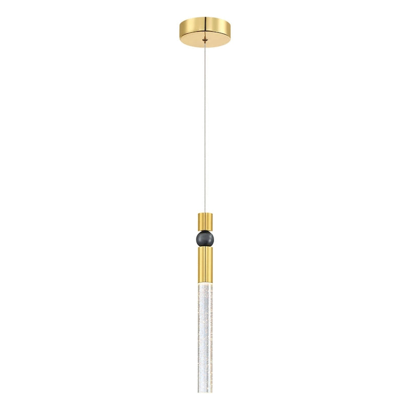 Suspension à une lumière en cristal à bulles, luminaire suspendu pour cuisine