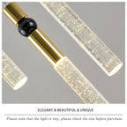 Suspension à une lumière en cristal à bulles, luminaire suspendu pour cuisine