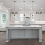 Suspension Bathsheba River of Goods en forme de cloche avec abat-jour en verre argenté - 7 x 7 x 15,25 / 74,25