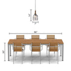 Suspension Bathsheba River of Goods en forme de cloche avec abat-jour en verre argenté - 7 x 7 x 15,25 / 74,25