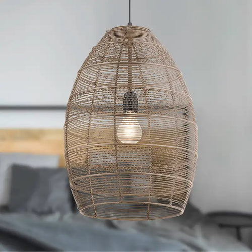 Suspension conique en laiton tressé Alessia River of Goods - 12,25 x 12,25 x 19,5/78,5