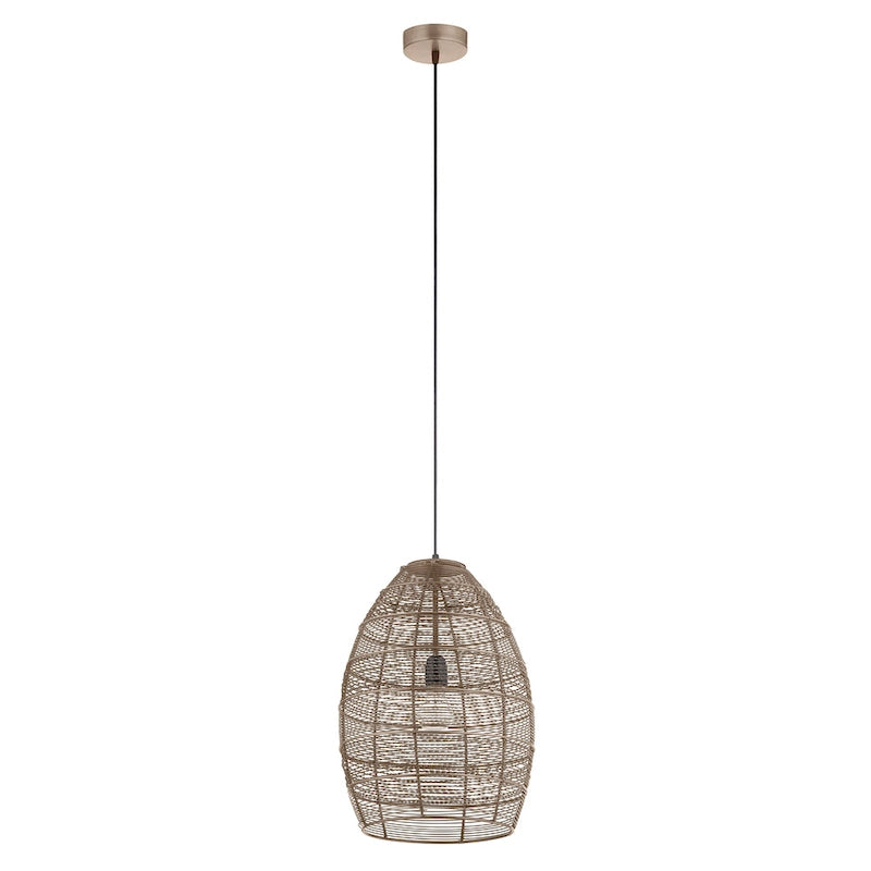 Suspension conique en laiton tressé Alessia River of Goods - 12,25 x 12,25 x 19,5/78,5