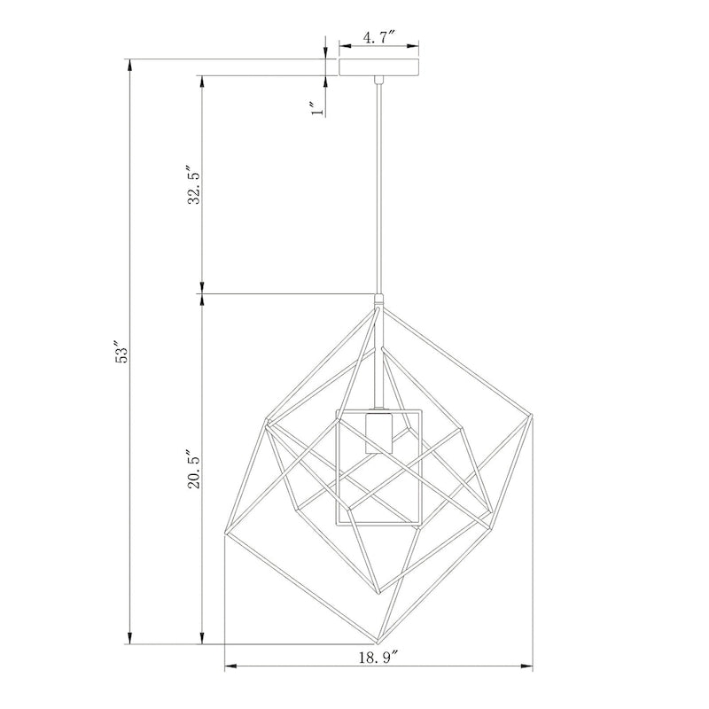 Suspension Arabella Gold à une lumière avec abat-jour transparent