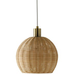 Innox Natural Rattan & Brushed Brass Pendant Light