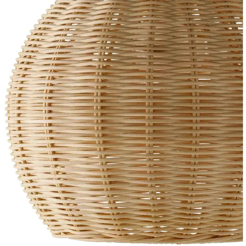 Suspension Innox en rotin naturel et laiton brossé