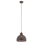 Suspension Sigrid River of Goods en métal bronze antique avec abat-jour en forme de bol - 11 x 11 x 11,25/70,25