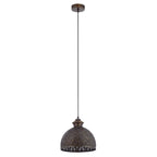 Suspension Sigrid River of Goods en métal bronze antique avec abat-jour en forme de bol - 11 x 11 x 11,25/70,25