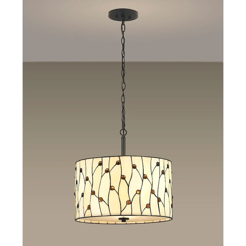 Vines 18 ? 3-Lighg Tiffany Pendant - Natural