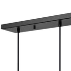 Suspension linéaire KAWOTI à 4 lumières pour îlot de cuisine avec abat-jour en verre