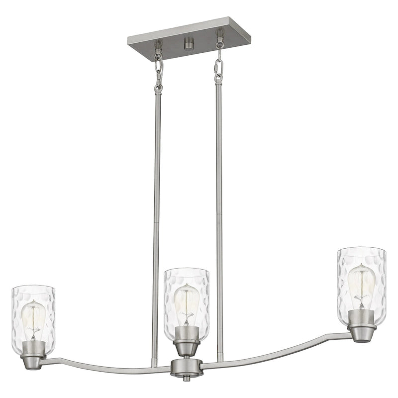 Acacia 3-Light Brushed Nickel Island Light
