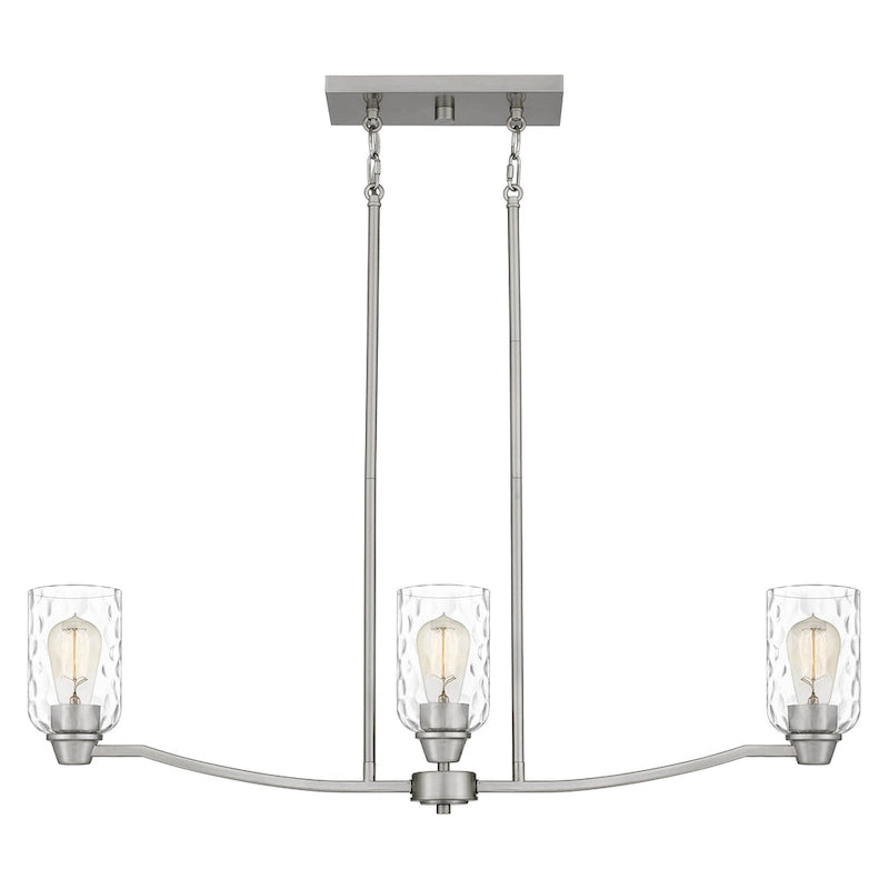 Applique murale Acacia à 3 lumières en nickel brossé pour îlot central