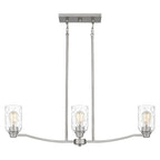Applique murale Acacia à 3 lumières en nickel brossé pour îlot central