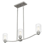 Applique murale Acacia à 3 lumières en nickel brossé pour îlot central