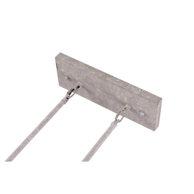 Lustre linéaire à 5 lumières Oaks Aura Farmhouse en bois style shabby chic, suspension rustique en bois pour îlot de cuisine