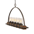 Lustre linéaire rustique à 5 lumières Uttermost Atwood en bronze vieilli