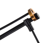 Luminaire linéaire à 4 lumières noir et or antique pour îlot de cuisine