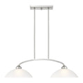 Livex Lighting 2-Light Linear Chandelier, 4222-91 - 34  L x 13  W x 16 -46  Adj. H