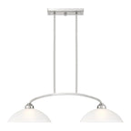 Livex Lighting 2-Light Linear Chandelier, 4222-91 - 34  L x 13  W x 16 -46  Adj. H