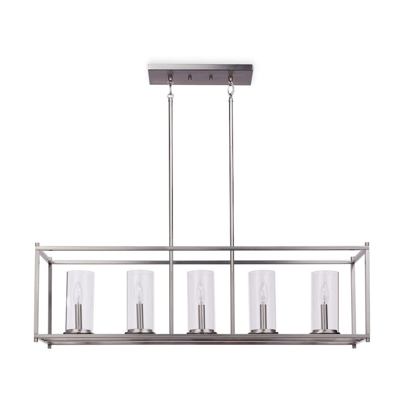 Lustre linéaire Crosby à 5 lumières en nickel brossé de Kichler Lighting