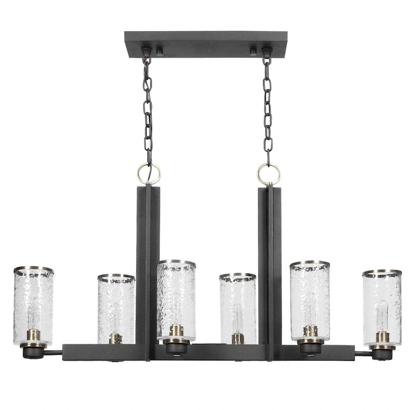 Îlot lumineux industriel à 6 lumières Uttermost Jarsdel