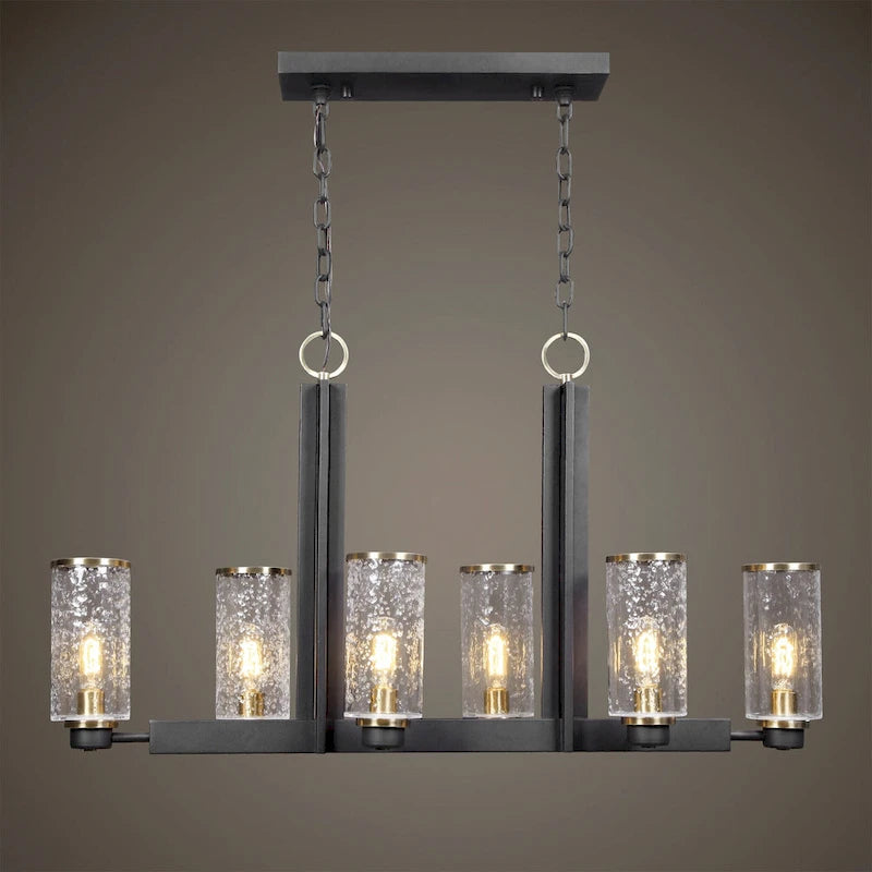 Îlot lumineux industriel à 6 lumières Uttermost Jarsdel