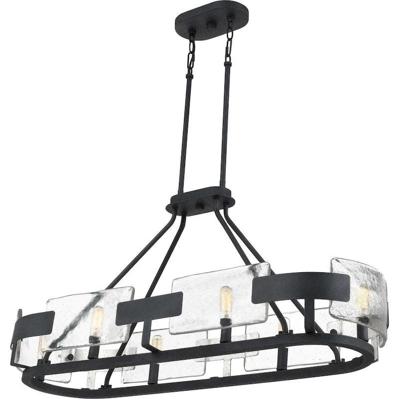 Lustre Quoizel Stratum Royal Ebony à 6 lumières