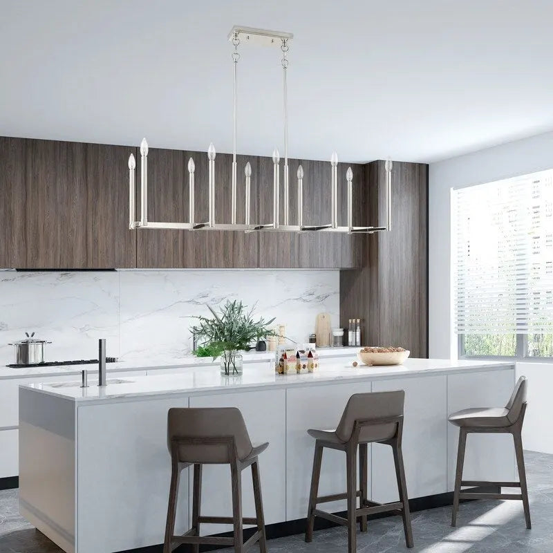 Lustre linéaire Livex Lighting à 10 lumières, 40259-35 - 42,5 cm L, 15,5 cm l, hauteur réglable de 18,5 à 48,5 cm