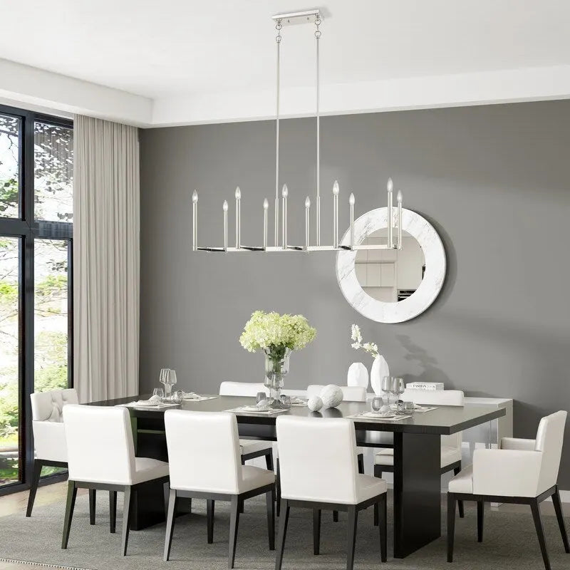 Lustre linéaire Livex Lighting à 10 lumières, 40259-35 - 42,5 cm L, 15,5 cm l, hauteur réglable de 18,5 à 48,5 cm