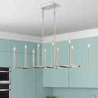 Lustre linéaire Livex Lighting à 10 lumières, 40259-35 - 42,5 cm L, 15,5 cm l, hauteur réglable de 18,5 à 48,5 cm