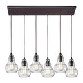 Elk Lighting Marlow Park Oiled Bronze 6-light Linear Pendant
