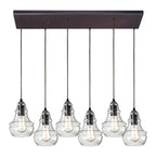 Elk Lighting Marlow Park Oiled Bronze 6-light Linear Pendant