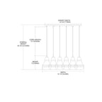 Suspension linéaire à 6 lumières Elk Lighting Marlow Park en bronze huilé