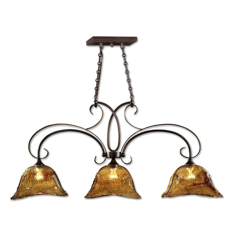 Uttermost Vetraio 3-light Bronze Kitchen Island Light