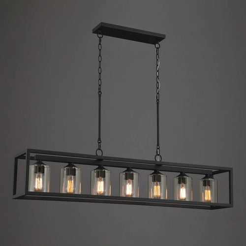 Lustre de cuisine moderne Acroma à 7 lumières de 132 cm (52 ​​po) - Homologué UL - Non applicable