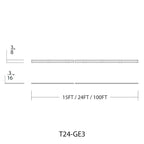 Ruban lumineux LED WAC Lighting T24-GE3-24-35 Gemini 288 3500K