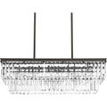 Glimmer Collection 4-Light Antique Bronze Luxe Linear Chandelier Light