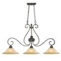 Golden Lighting Mayfair 3-Light Linear Pendant