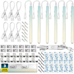 Kit d'éclairage LED sous meuble Sunperian, 12 prises 30 W connectables, 3 options de couleur (3000 K/4000 K/5000 K), résistant à l'humidité