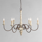 Lustre de style campagnard français à 6 lumières « The Gray Barn » pour salle à manger - D39 * H38