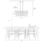 Lustre rectangulaire rustique à 5 lumières Gray Barn - L 31,9 cm x D 10,6 cm x H 10,2 cm