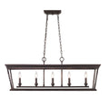 Golden Lighting Davenport Etruscan Bronze 5-light Linear Pendant