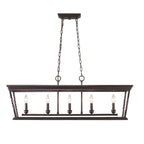 Golden Lighting Davenport Etruscan Bronze 5-light Linear Pendant