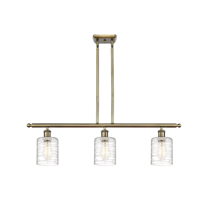 Innovations Lighting Ballston Cobbleskill - 3 Light 36  Island Light