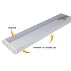 Éclairage LED sous-meuble ou placard - Gradable, câblage direct ou sur prise, 400-760 lumens, blanc chaud 3000K,