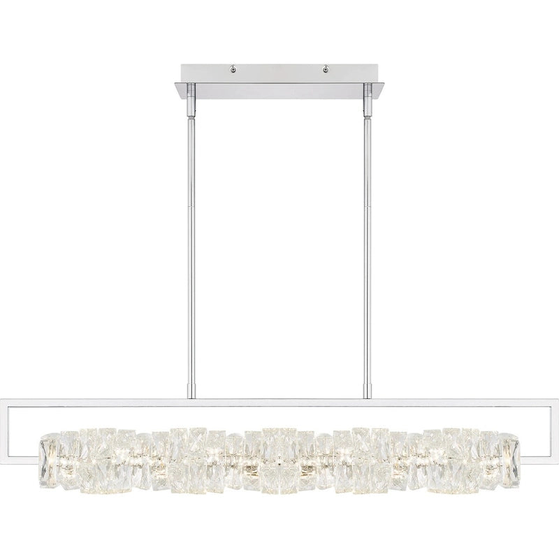 Klass Luminaire îlot à DEL intégré en chrome poli