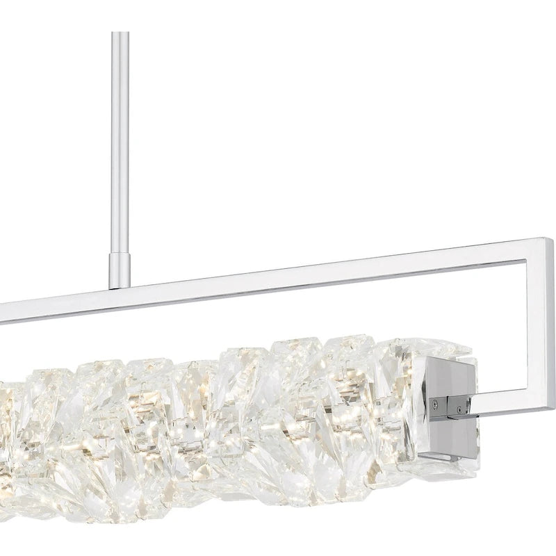 Klass Luminaire îlot à DEL intégré en chrome poli