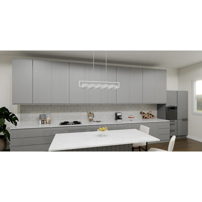 Klass Luminaire îlot à DEL intégré en chrome poli